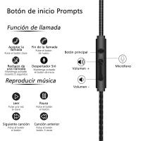 Auriculares con Cable, Cascos con Cable con Microfono y Control de Volumen Auriculares In Ear Compatible con iPhone, Galaxy, Sony, Huawei, Xiaomi, MP3 y Todos los Deportivos de Auriculares de 3,5 mm - details 0