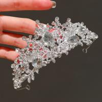 Diadema Elegante Y Exquisita Para Mujer Con Inserción De Diamantesplateado Adecuada Para Bodas Y Fiestas Accesorio De Cabello De Adulto Material De Aleación - details 6