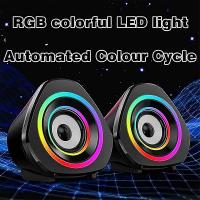 Altavoz para computadora, PC, escritorio, portátil, luz RGB, alimentación USB, control de volumen para PC, portátiles y computadoras de escritorio. - details 0