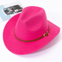 Sombrero De Paja Suave Británico Para Hombres Y Mujeres Sombrero De Jazz De Cuero Genuino Estilo Cowboy Occidental Con Borde Plano - details 7