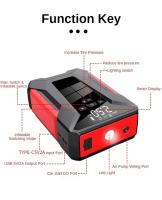 28000mAh Arrancador de batería de coche multifuncional, bomba de aire de, potencia de emergencia automotriz, inflador de neumáticos de 150PSI, Banco de energía con bolsa - details 16