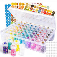 Caja Organizadora De Diamantes Para Pintura Con Etiquetas Y Pegatinas De Números Caja De Almacenamiento Para 24/30/60 Botellas - details 1