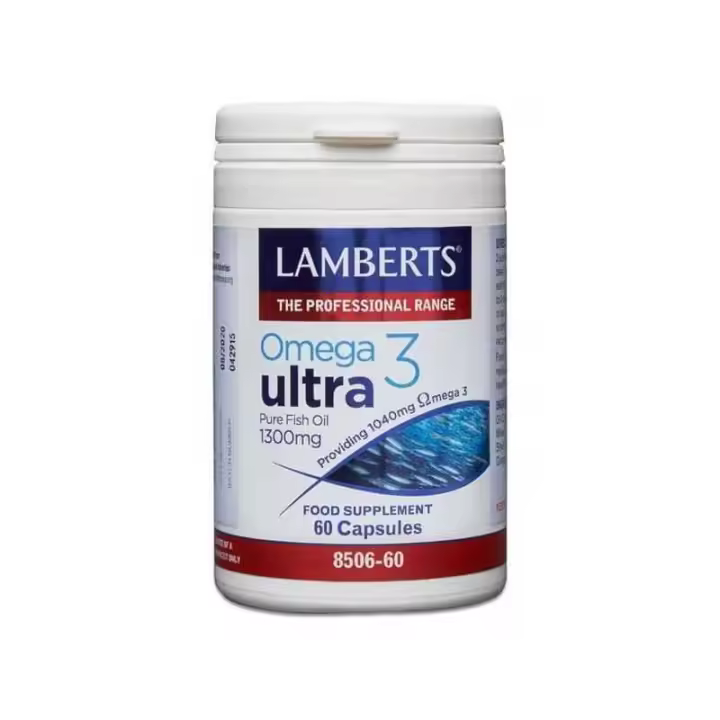 Lamberts Omega 3 Ultra (aceite De Pescado Puro 1300mg) 60cap Softgel - 1