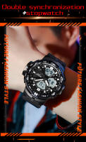 Reloj Deportivo Para Hombre SANDA Marca Popular Dual Pantalla Electrónica Multifuncional Impermeable LED Con Alarmas Y Cronógrafo - details 1