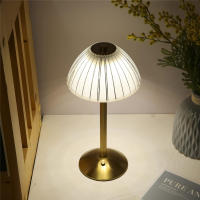 Lámpara De Mesa De Cristal Con Iluminación Tricromática Para Sala De Estar Y Dormitorio Luz Nocturna Sin Cable Protección Para Los Ojos Ajuste De Brillo Con Toque - details 6