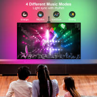 Tira De Luces LED RGBIC WiFi Sincronización De Pantalla De TV Y Juego Ambiente Para Dormitorio Fondo De TV Control Por App Musica - details 15