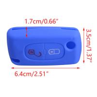 Banner - Funda silicona mando llave del coche 2 botones compatible con Peugeot Negro