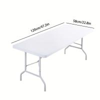Mantel Rectangular Lavable Para Fiestas Al Aire Libre Y Camping Tamaño 4ft/6ft Elástico Y Ajustable Para El Hogar - details 6