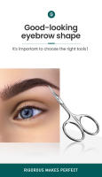 Tijeras De Cejas Curvadas MR.GREEN Tijeras De Cutícula Acero Inoxidable Herramienta De Afeitar Para Manicura Y Peluquería Profesional - details 2
