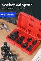 Juego De Convertidores De Enchufe Para Herramientas De Torcida Rojo 1/4 1/2 3/8 3/4 Para Reparación De Coches Y Bicicletas En Garage - details 0