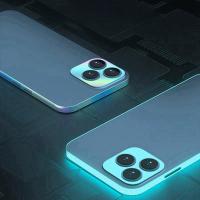 Protector De Pantalla Luminoso Con Marco Para iPhone 16 15 pro Max 14 plus 13 12 Mini Protector De Borde De Color Para iPhone 16 pro Max iPhone 16 pro - details 4