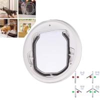 Puerta De Seguridad Para Perros Y Gatos Con Ventana De Cristal Deslizante Cerradura De 4 Maneras Para Pupusas Y Gatitos Suministros Para Mascotas - details 2