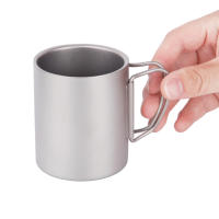 TOMSHOO Taza De Café Y Té De Titanio De Doble Pared 220/350/450/600ml Para Uso En Casa Oficina Exterior Camping Y Senderismo - details 34