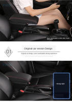 Soporte Central Para Honda Fit / Jazz 2015-2020 Caja De Almacenamiento Interior Con 3 USB Material PU Y Plástico ABS - details 5