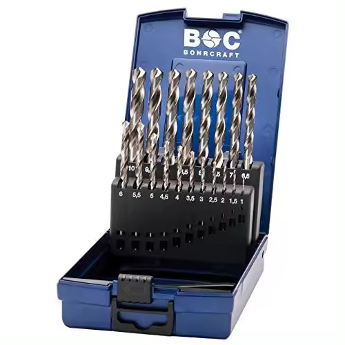 Bohrcraft 11201330019 - Bohrcraft Jg. brocas DIN 338 N HSS-G, caja ABS KG10 //1-10x0,5/19-uds. - 1