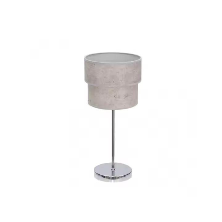 Fabrilamp - Sobremesa Doble Smile 1xe14 Cromo/cemento Gris 44x18x18 Cm - 1