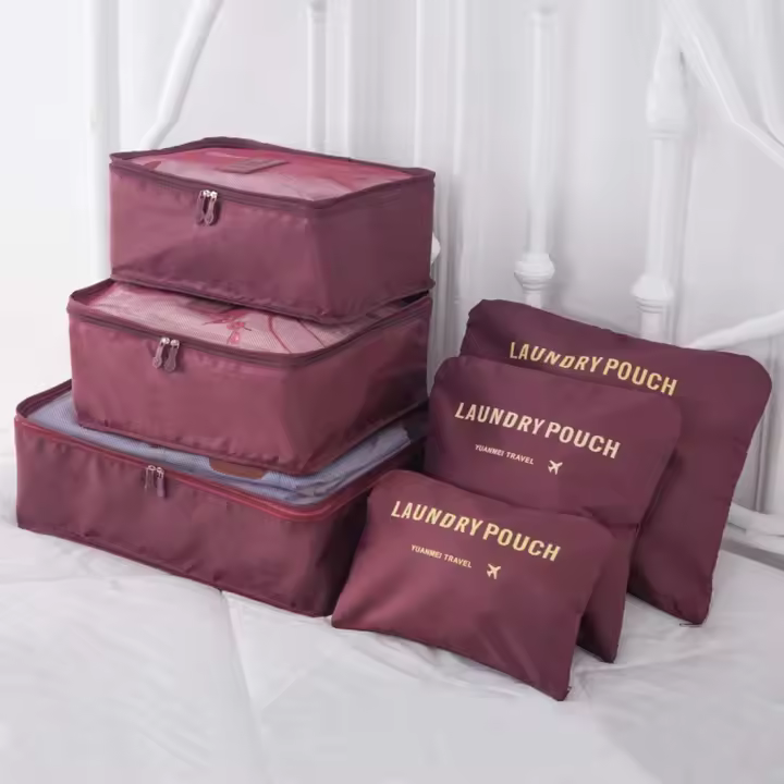 Juego de Bolsas de Almacenamiento de Viaje de 6 Piezas - Organizador de Ropa para Maletas - 1