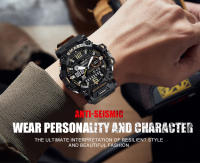 Reloj Deportivo SMAEL 50m Impermeable Digital 8072 Reloj De Pulsera Dual Tiempo LED Para Hombres Resistente Al Choque Con Pantalla LED Y Alarmas - details 7
