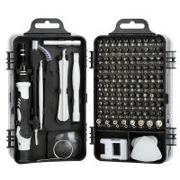 Juego De 115 Piezas De Destornilladores Magnéticos De Precisión Multiusos Herramientas Para Reparación De Computadoras Y Teléfonos Caja De Herramientas De Mano Con Mango Tipo De Cabeza De Tornillo: TORX HEX Square Socket Pozidriv Y-Type 5-Point Spanner - details 0