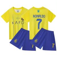 Camiseta de fútbol de entrenamiento infantil de secado rápido con mangas cortas estampadas + pantalón corto, C-R-7 - details 0