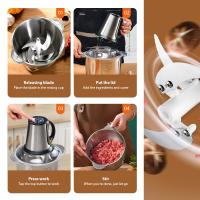 Picadora de carne eléctrica de acero inoxidable, 5L de gran capacidad, puede ajustar la picadora de carne en tres niveles, picadora de carne de cocina para el hogar, para carne, verduras, cebollas y frutas, etc. - details 2