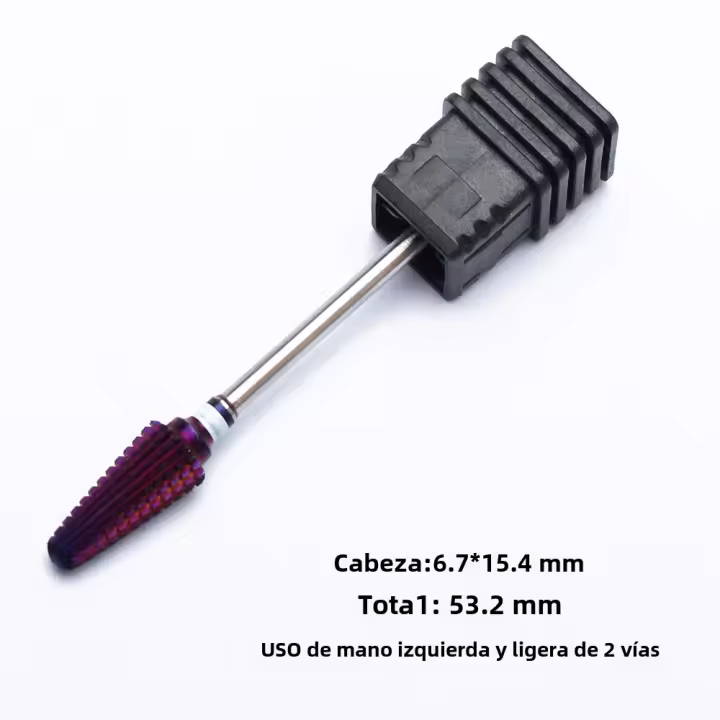 Broca De Manicura De Carburo Para Tungsteno 5 En 1 Accesorio De Herramientas Para Uñas Compatible Con Máquina - 1