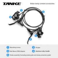 Freno De Disco Hidráulico TANKE MT200 Para Bicicleta MTB 2 Pistones 3 Dedos Manillar De Acero Piezas De Mejora De Bicicleta 800-1600mm - details 4