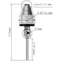 Adaptador De Rosca Sin Llave STONEGO 1PC 0.3-3.4mm Convertidor De Broca Con Rosca Redonda De 2.35mm/3.0mm - Cambio Rápido De 1/4 Pulgada - details 1