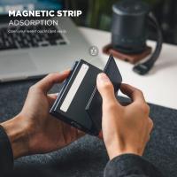 Tarjeta de cuero con RFID bloqueo con compartimento para billetera - details 1