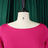 Vestido Elegante Para Mujer 2024 Moderno Cuello Redondo Tres Cuartos Ajustado a La Cadera A-Line Midi Fiesta Cumpleaños Cena Boda - details 5