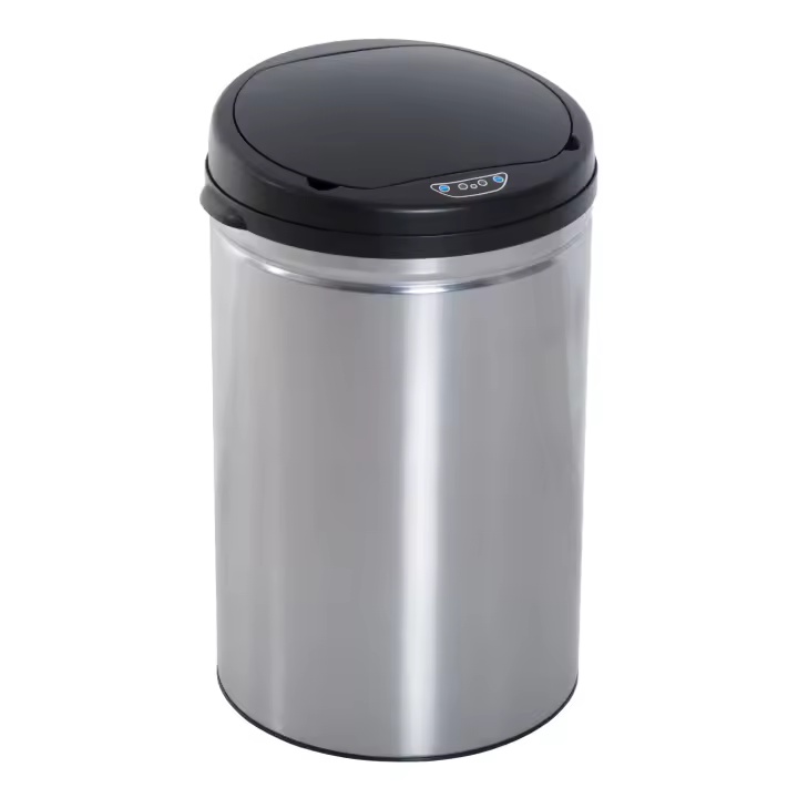 HOMCOM Contenedor Papelera Cubo Basura 30L con Sensor Detector Movimiento automático Acero Inoxidable (Varios tamaños) - 1