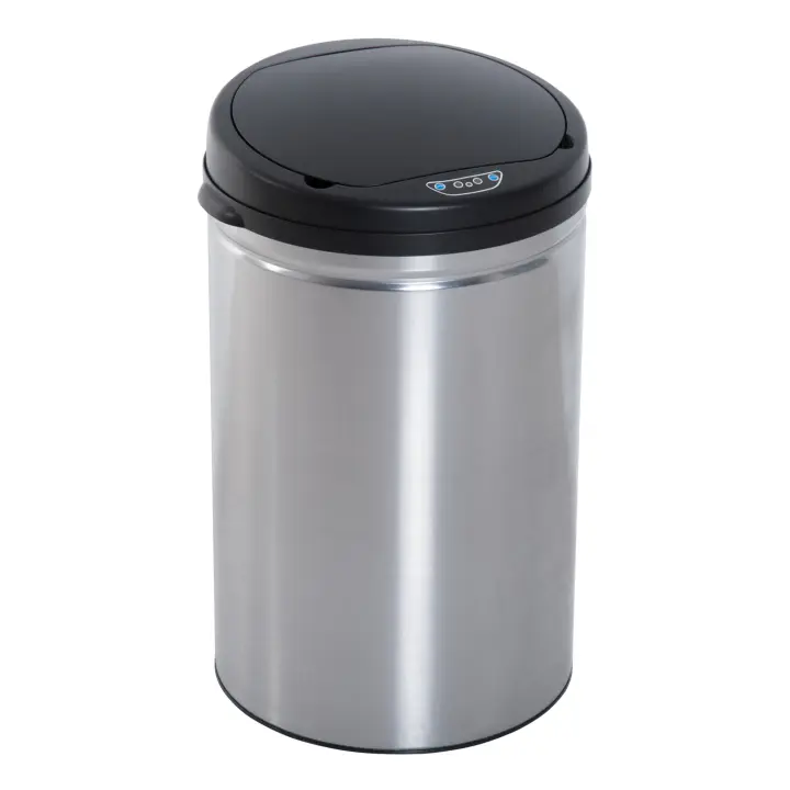 HOMCOM Contenedor Papelera Cubo Basura 30L con Sensor Detector Movimiento automático Acero Inoxidable (Varios tamaños) - 1