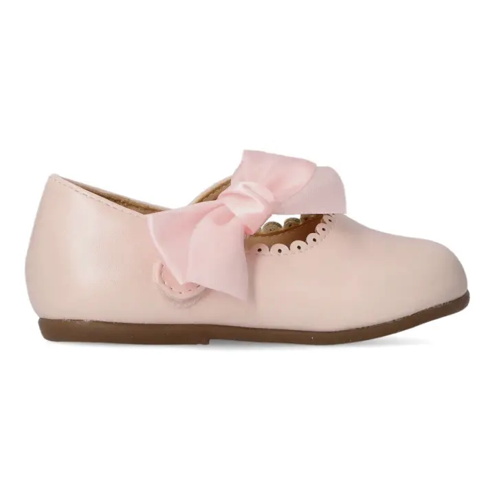 Peke's By Vanessa - Zapato Mercedita de Vestir para Niña - Blanco Nacarado - Cierre de Velcro - 1