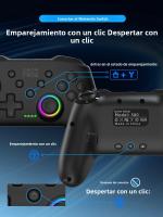 Controlador De Juego Inalámbrico DATA FROG Para Nintendo Switch OLED Y Switch Lite Con Joystick Programable LED RGB Y Batería De 800mAh - details 6
