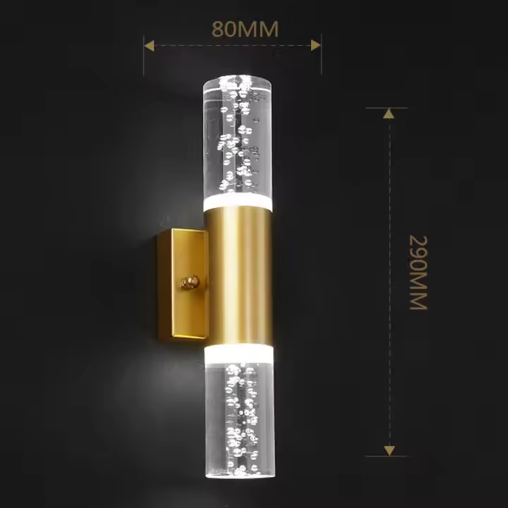 Lámparas De Pared Modernas De Cristal De Burbuja LED Para Baño Dormitorio Sala De Estar Iluminación Interior Decorativa Dorado/Plateado - 1