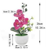 Orquídea Simulada De Mariposa En Maceta Flor Artificial Para Decoración Interior Exterior Oficina Hogar Bodas Estilo Bonsái - details 3