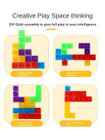 Juguetes Iluminadores Para Niños Bloques Inteligentes Versátiles Tetris Juegos De Mesa De Rompecabezas Tablero De Juegos Para Niños Entre 6 Y 12 Años Material De Plástico ABS - details 4
