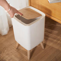 Cesta De Basura De Madera Para Cocina Baño Sala De Estar Oficina Hotel Estilo Pressionado Material PP Tipo De Almacenamiento Stando - details 8