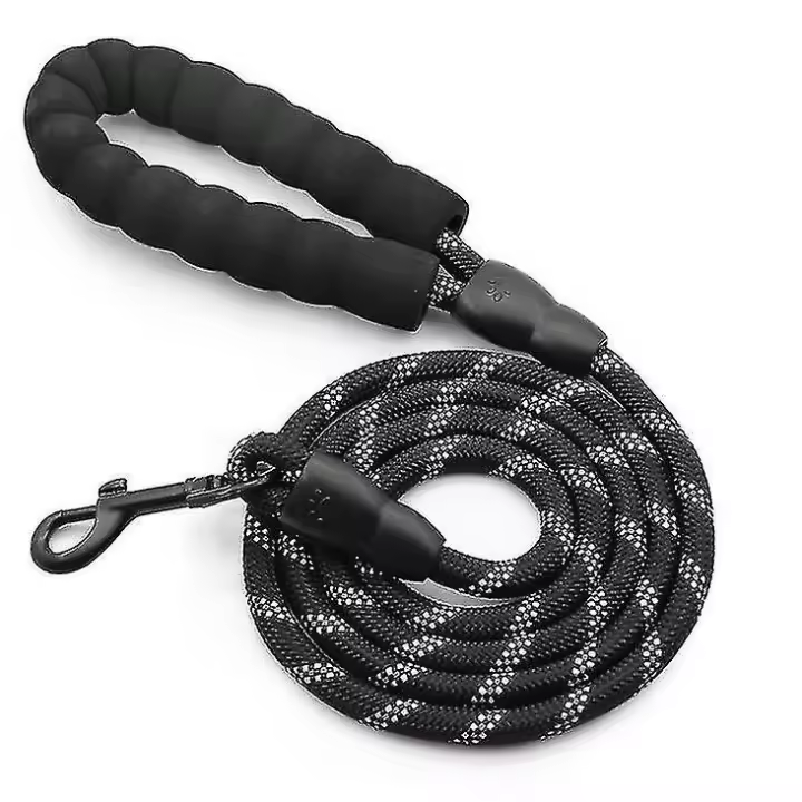Correa de Perro Negra de Nylon Reflectante para Escalada en Roca - L - 1