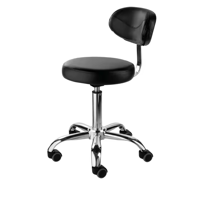 SILLA NEGRA CON RESPALDO Y REGULACION DE ALTURA (marca: Eurostil) - 1