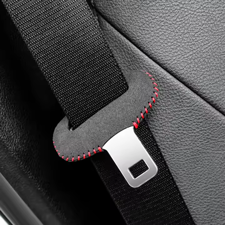  Protección Para Hebilla De Cinturón De Seguridad De Coche Cubierta De Cuero Accesorio Para Asiento Frontal Y Rearmable - 1