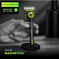 Gillette Labs Edición Neon Night Maquinilla de Afeitar para hombre + 2 Cuchillas de Repuesto Base Magnética y Estuche viaje - details 3