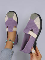 Zapatos Planos De Mujer Color Bloqueado Sencillos Y Moda Transpirables Para Primavera Y Otoño Cierre SLIP-ON Cómodos Y Prácticos - details 9
