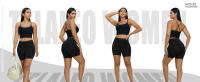Shorts De Voleibol Para Mujer HOPLYNN 3" Shorts De Compresión De Spandex Para Ejercicio Y Yoga Cintura Alta Estilo Biker - details 0