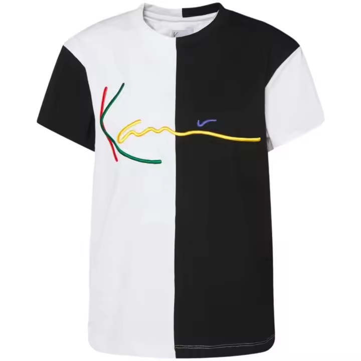 Camiseta Karl Kani Signature Block Tee Black White - 1