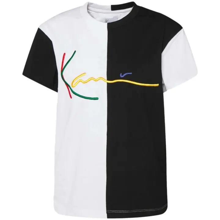 Camiseta Karl Kani Signature Block Tee Black White - 1