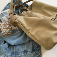 Bolso De Hombro Para Mujer De Lona De Alta Calidad 2023 Bolsa De Compras Estudiantes Bolso De Libros De Algodón Gran Tote Para Niñas Monedero - details 29