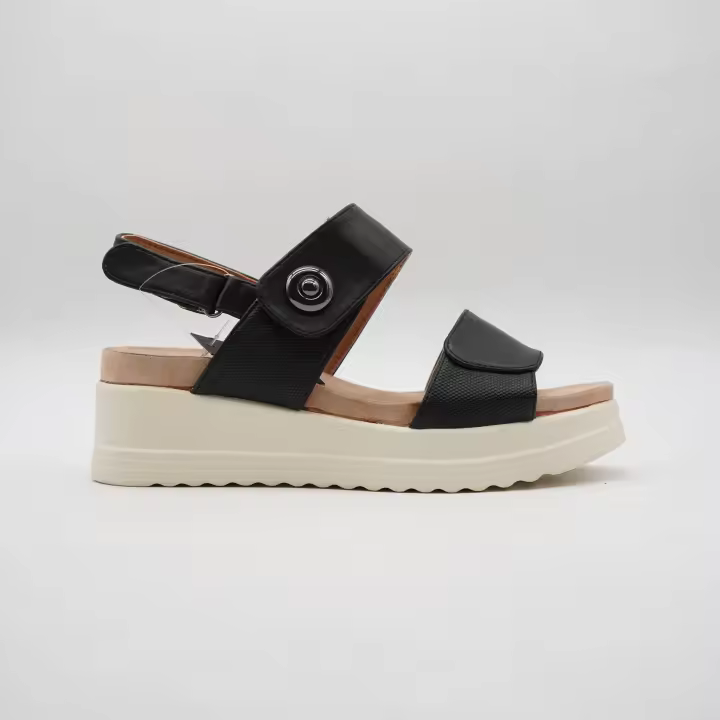 Virucci - Sandalias Casual de Mujer Cómodas Modernas VR3259 disponible en Negro, Cuero - 1