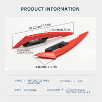 1par De Alas Dinámicas Para Motocicleta Pegatinas Aerodinámicas Accesorios De Winglet Negro Carbono Antes Del Faros - details 1