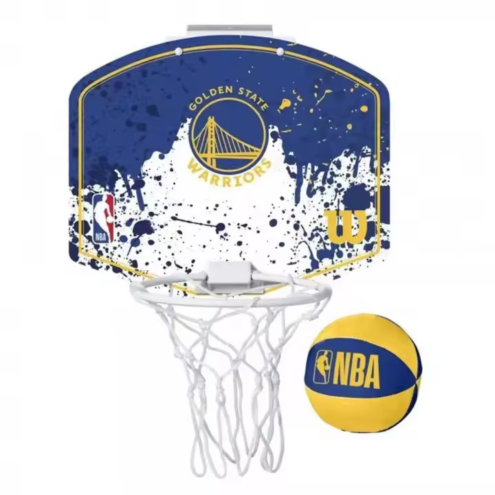 Wilson Set De Baloncesto Mini Hoop Nba Warriors Con Balón Y Canasta - 1